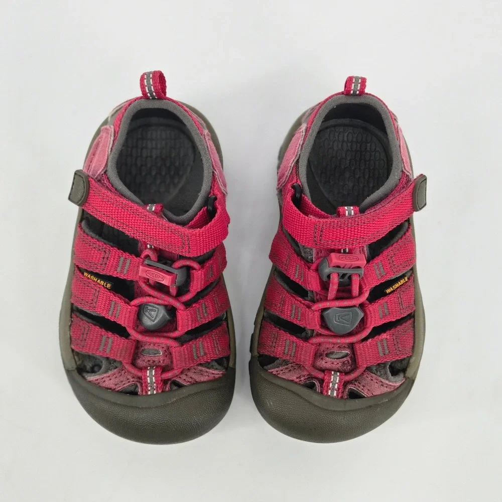 Keen Newport H2 Bright Hot Pink Grey Water Sandals Kids Toddler SZ 8 Waterproof